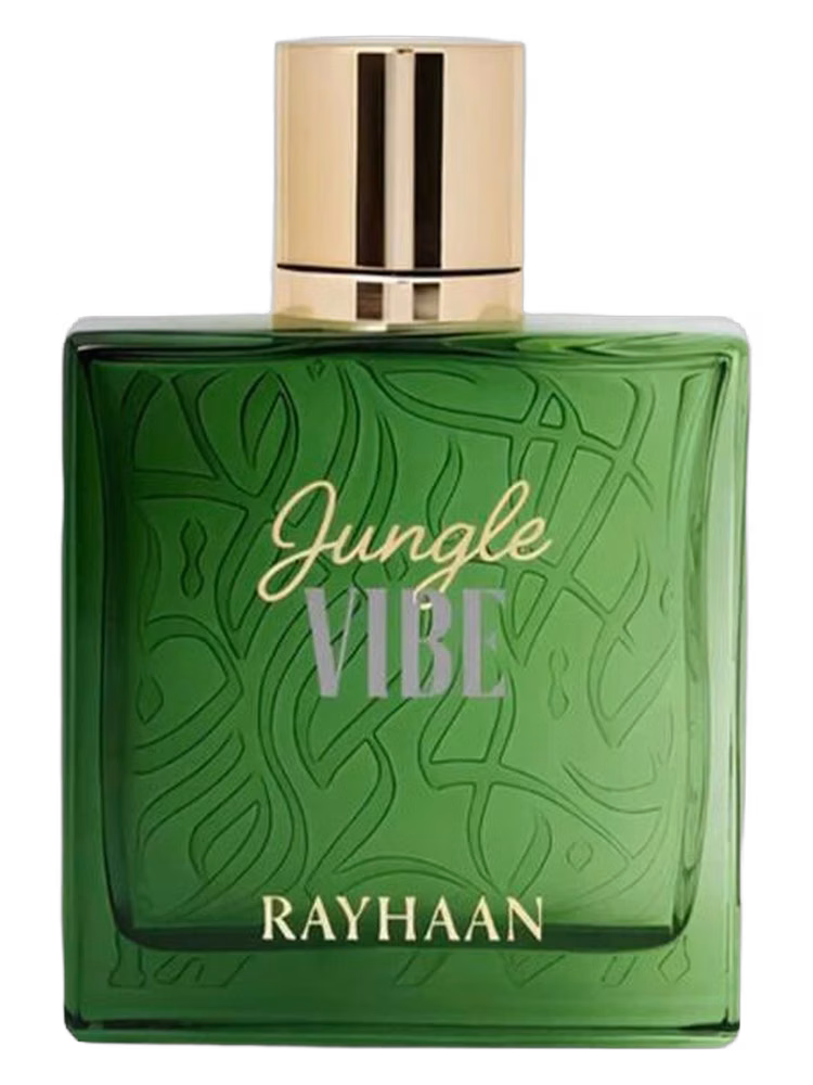 Rayhaan Jungle Vibe Eau de Parfum, frasco y caja
