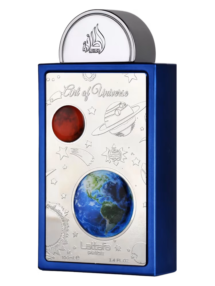 Lattafa Art of Universe Eau de Parfum, frasco y caja