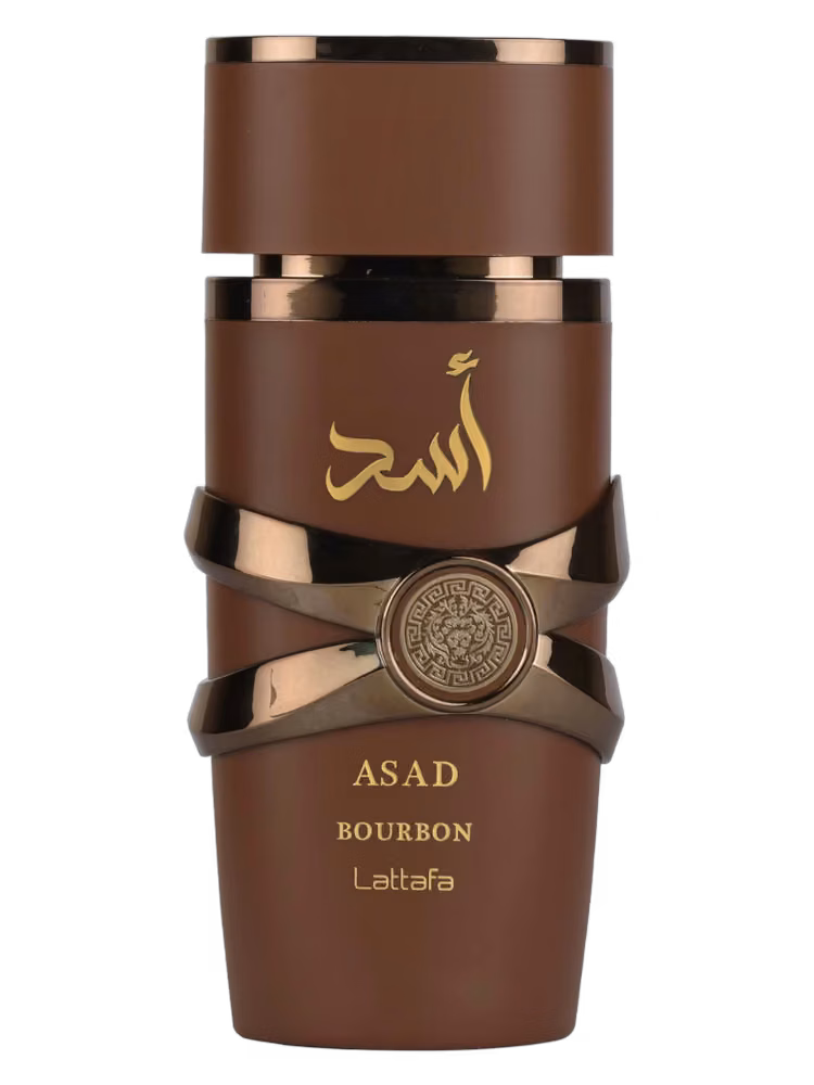 Lattafa Asad Bourbon Eau de Parfum, frasco y caja