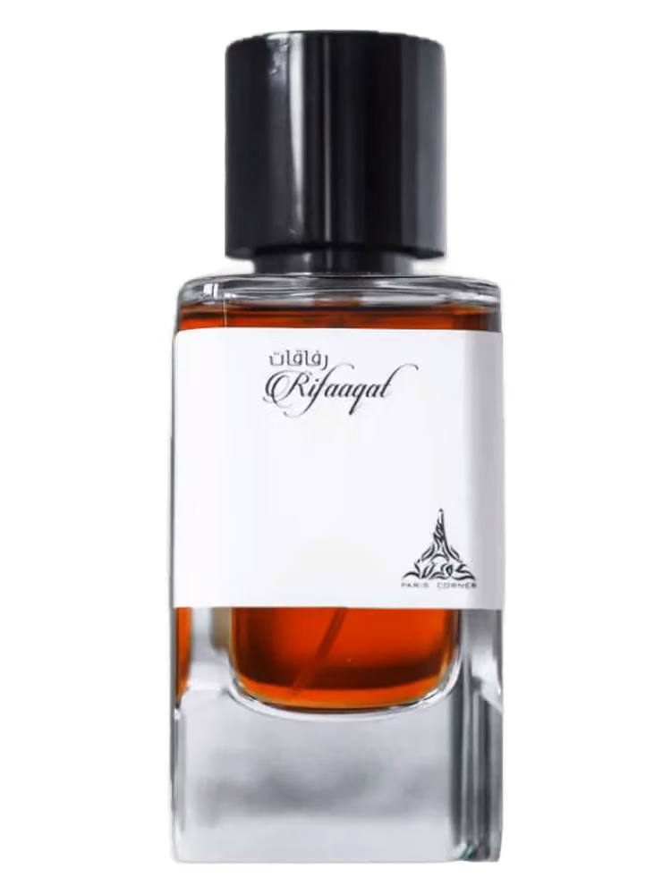 Paris Corner Rifaaqat Eau de Parfum, frasco y caja