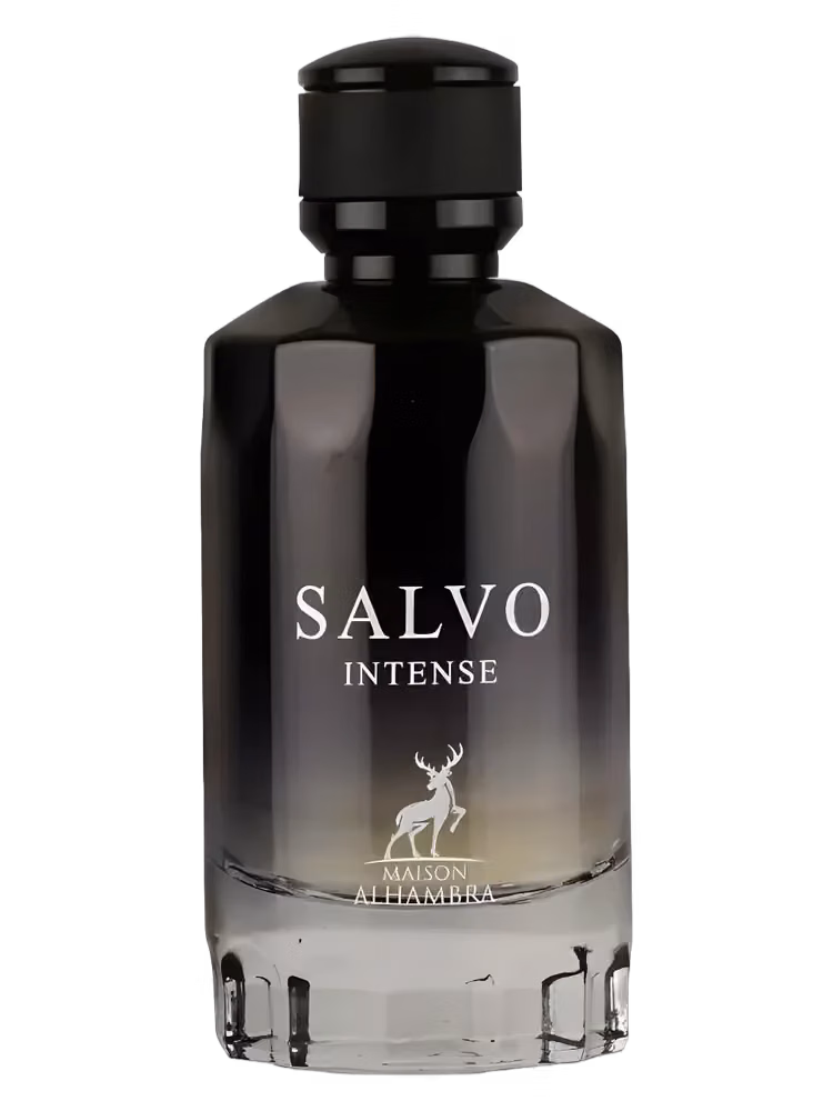Maison Alhambra Salvo Intense Eau de Parfum, frasco y caja