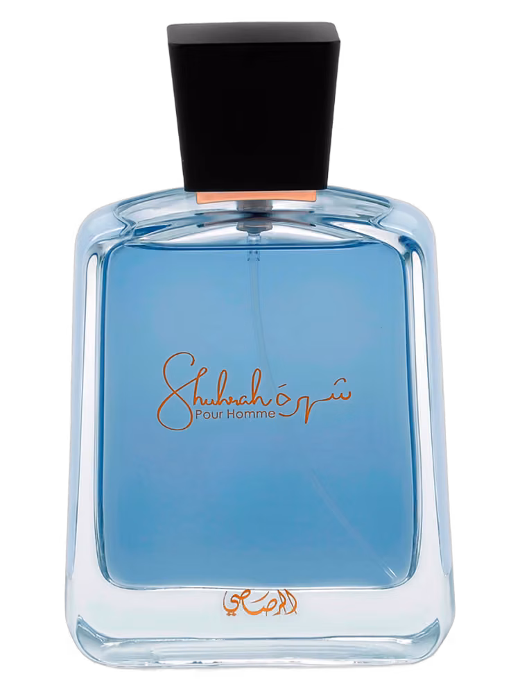 Rasasi Shuhrah Eau de Parfum, frasco y caja