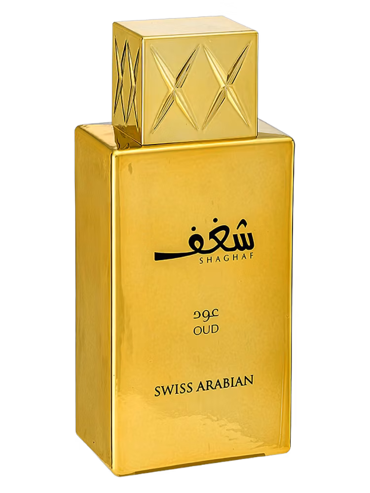 Swiss Arabian Shaghaf Oud Eau de Parfum, frasco y caja