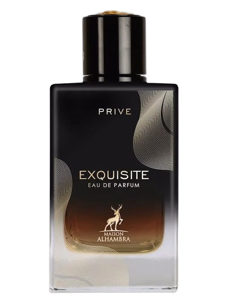 Maison Alhambra Exquisite Prive Eau de Parfum, frasco y caja