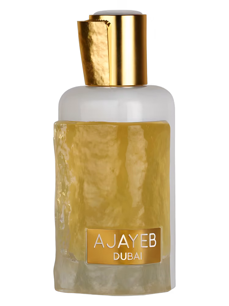 Lattafa Ajayeb Dubai Portrait Eau de Parfum, frasco y caja