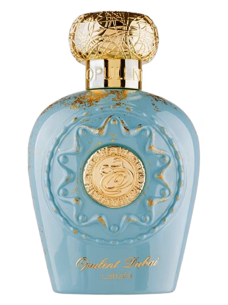 Lattafa Opulent Dubai Eau de Parfum, frasco y caja