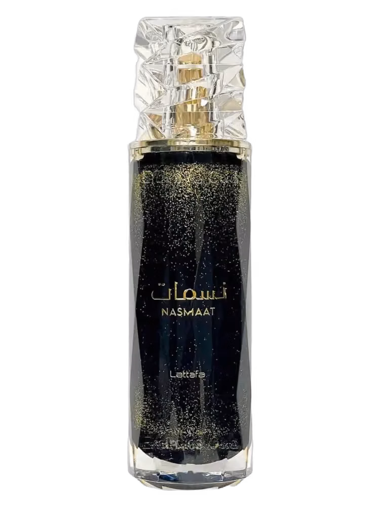Lattafa Nasmaat Eau de Parfum, frasco y caja