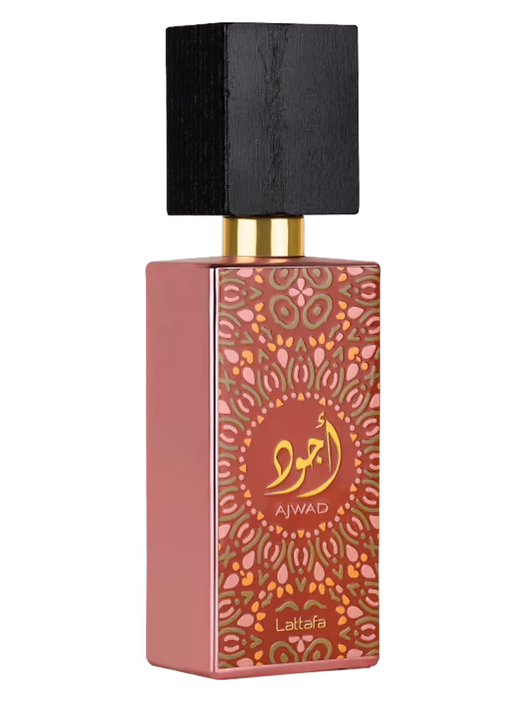 Lattafa Ajwad Pink To Pink Eau de Parfum, frasco y caja