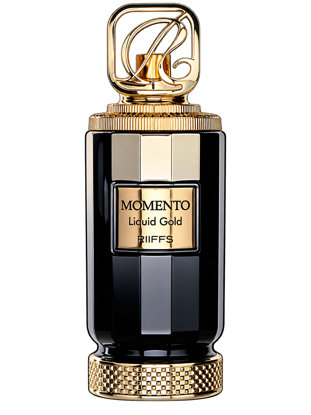 Riiffs Momento Liquid Gold Extrait de Parfum, frasco y caja