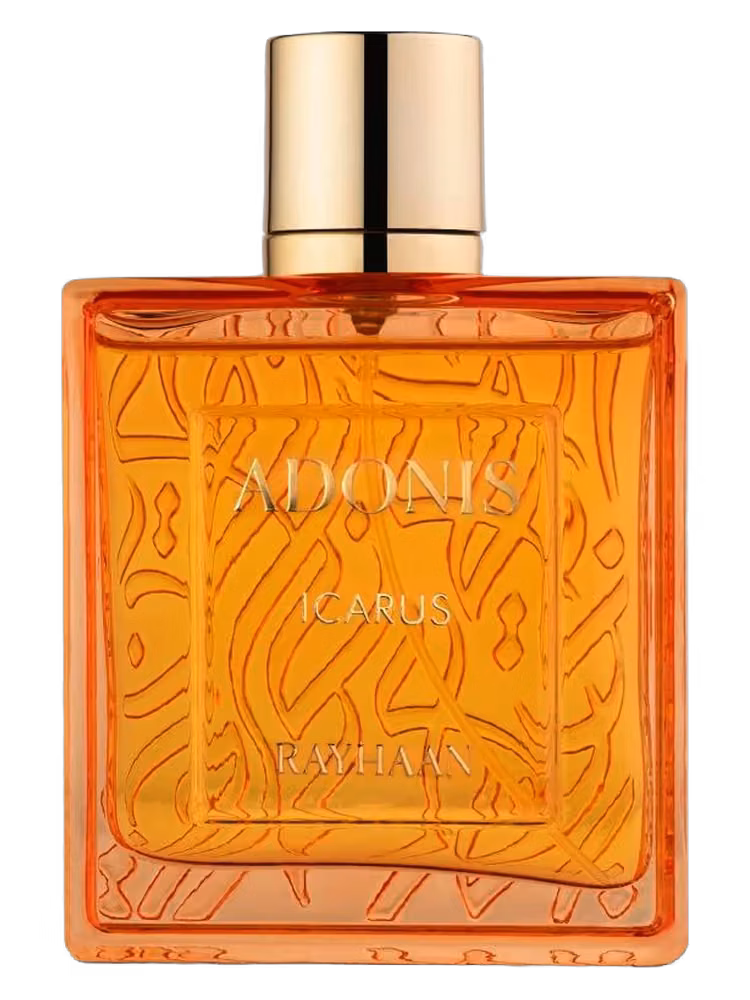 Rayhaan Adonis Icarus Eau de Parfum, frasco y caja