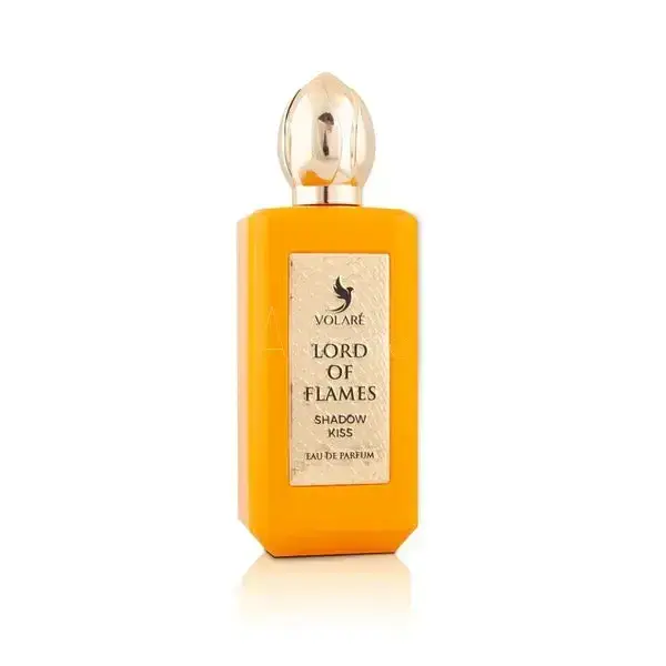 Volare Perfumes Lord of Flames Shadow Kiss Eau de Parfum, frasco y caja